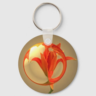Almost A Blossom In Glass Keychain