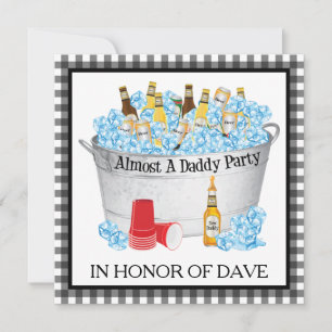 Almost a Daddy Baby Shower Beer Party Invitation