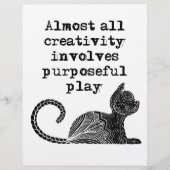 Almost all creativity involves purposeful play I (Front)