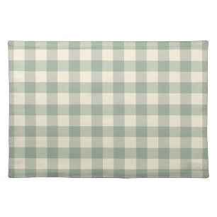 Almost Awake Gingham - Along the River plaid. Cloth Placemat