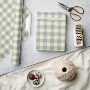 Almost Awake Gingham - Along the River plaid. Wrapping Paper