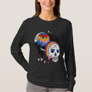 Almost Dead Weird Bizarre Skull Rainbow T-Shirt