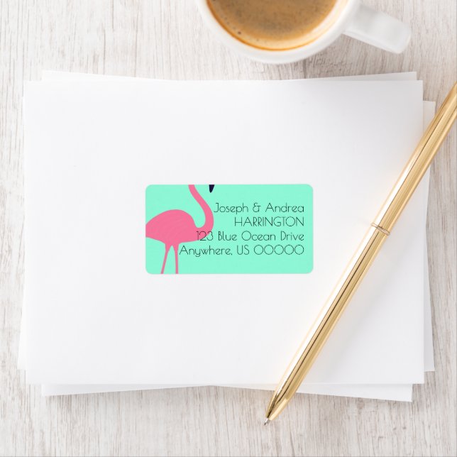 Almost Flamingo Return Address Label (Insitu)