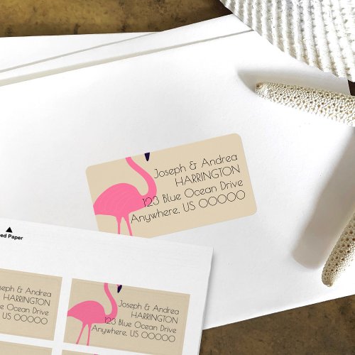 Almost Flamingo Return Address Label