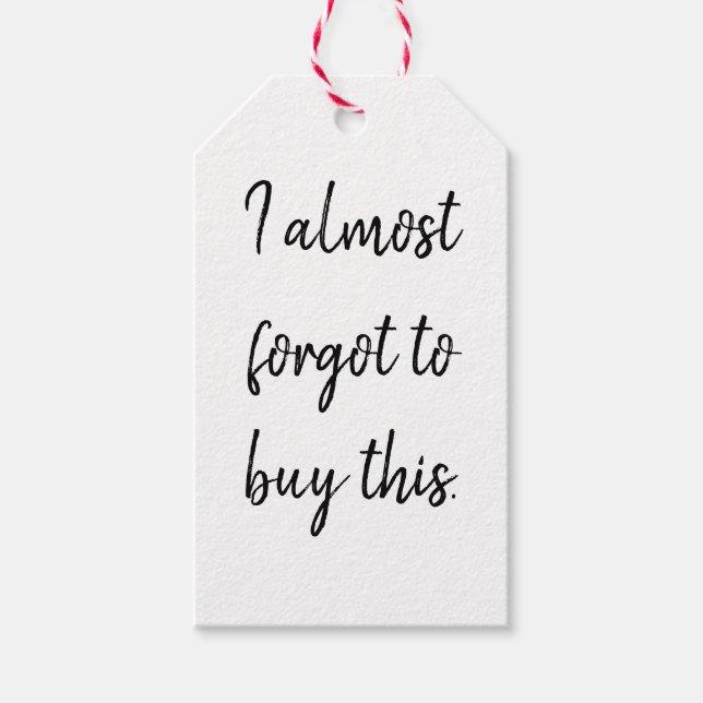 Almost Forgot Gift Tag (Front)