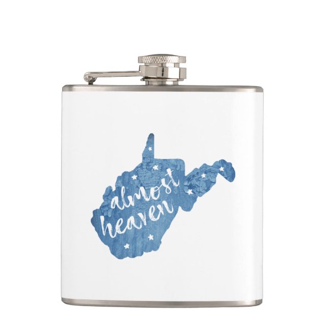 Almost Heaven West Virginia Flask (Front)