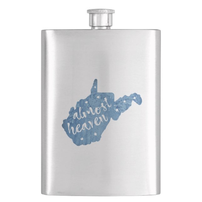 Almost Heaven West Virginia Flask (Front)