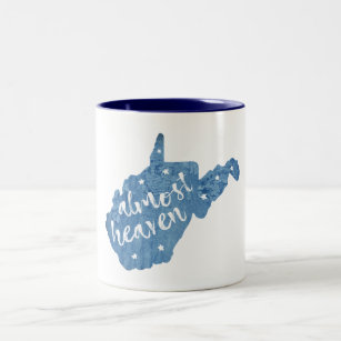 Almost Heaven West Virginia Two-Tone Coffee Mug