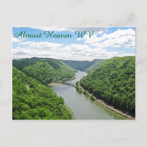Almost Heaven WV Postcard