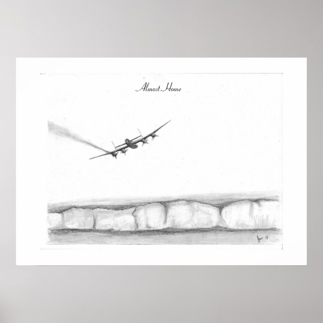 Almost Home  B & W print (Front)