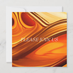 ALMOST HONEY FLOWING ABSTRACT INVITATION