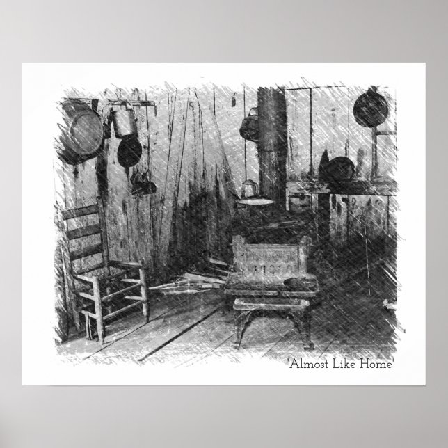 Almost Like Home vintage wall art (Front)