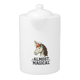 Almost Magical Unicorn Cone Vintage Graphic T-Shir Teapot