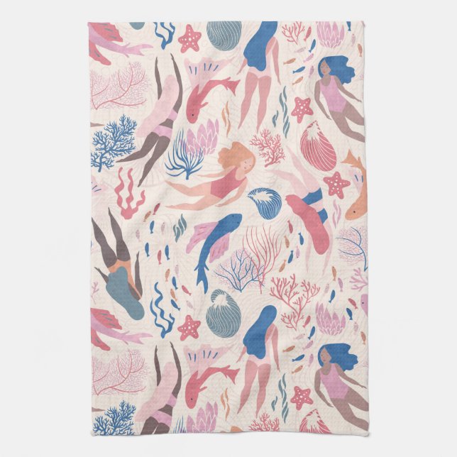 Almost Mermaid Kitchen Towel (Vertical)