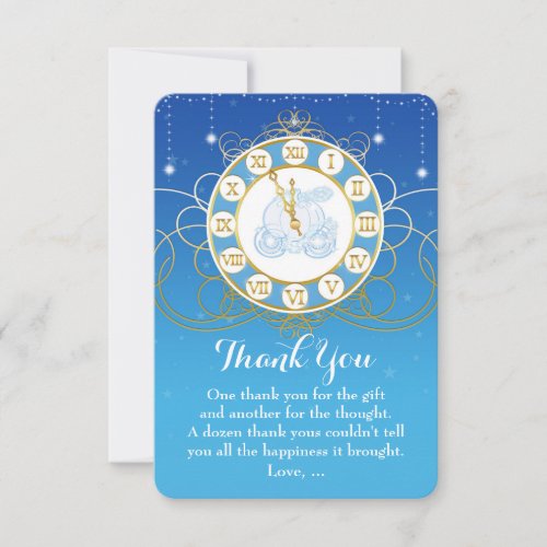 Almost Midnight Princess Fairytale Thank You Cards