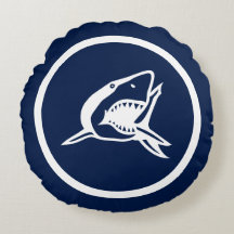Almost Navy blue wGreat white shark nautical