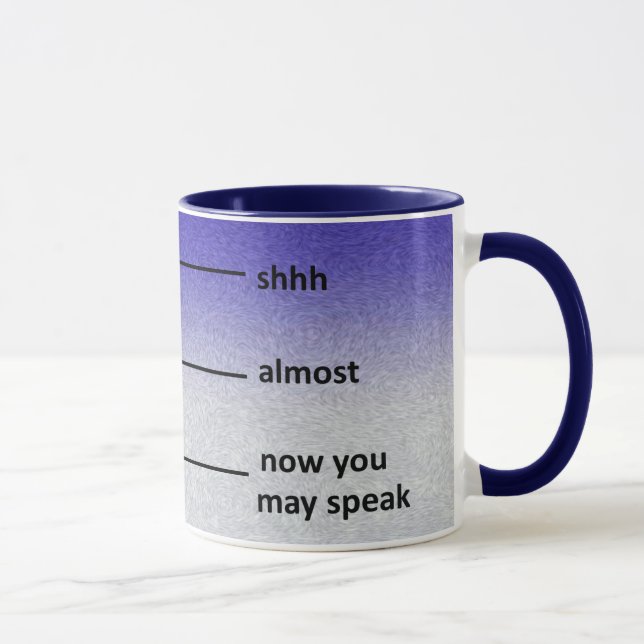 Almost Now You May Speak Coffee Measuring Cup Blue (Right)