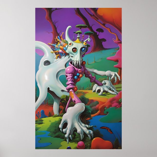 Almost Peaking - Ken Gage Surreal Art Poster (Front)