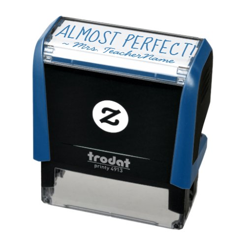 ALMOST PERFECT  Educator Name Rubber Stamp