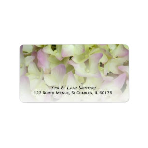 Almost Pink Hydrangea Floral Return Address Label