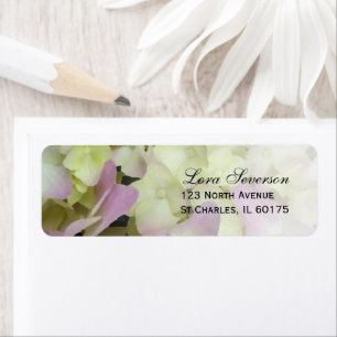 Almost Pink Hydrangea Flowers Return Address Label