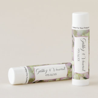 Almost Pink Hydrangea Flowers Wedding Favor Lip Balm