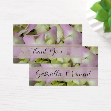 Almost Pink Hydrangea Flowers Wedding Favor Tags