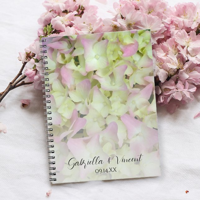 Almost Pink Hydrangea Flowers Wedding Notebook (Creator Uploaded)