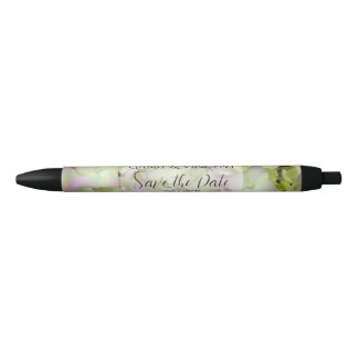 Almost Pink Hydrangea Wedding Save the Date Pen