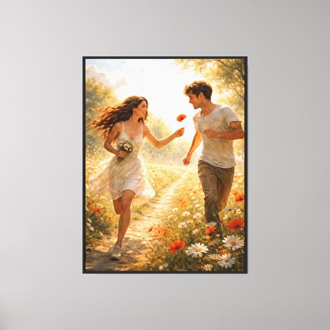 Almost Touching - A Valentine  Canvas Print (Front)