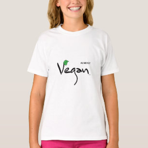 Almost Vegan with Green Leaf T-Shirt