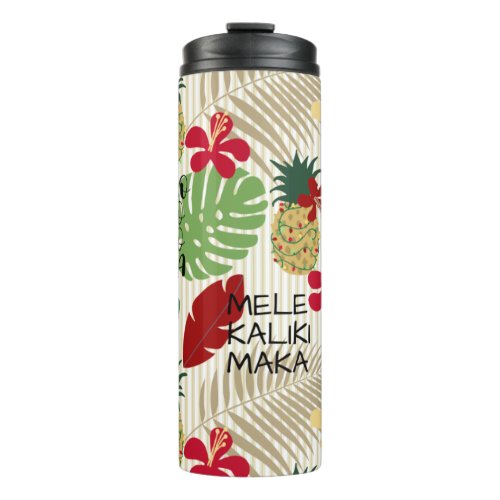 ALO_HO_HO_HA Hawaiian Tropical Holiday Thermal Tumbler