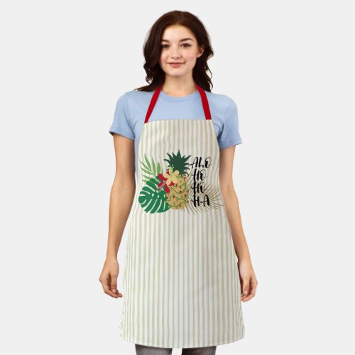 ALO_HO_HO_HA Hawaiian Tropical Pineapple Apron