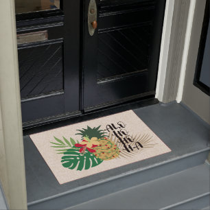 ALO-HO-HO-HA Hawaiian Tropical Pineapple Doormat