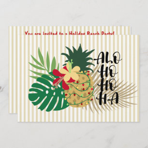 ALO-HO-HO-HA Hawaiian Tropical Pineapple Invitation
