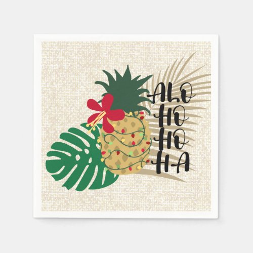 ALO_HO_HO_HA Hawaiian Tropical Pineapple Napkins