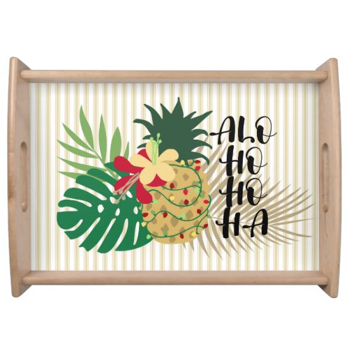 ALO_HO_HO_HA Hawaiian Tropical Pineapple Serving Tray