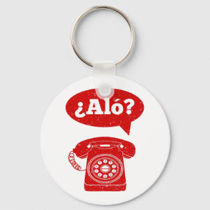 Alo Spanish Retro Telephone Keychain