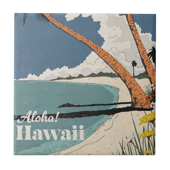 Aloah! Hawaii Ceramic Tile (Front)