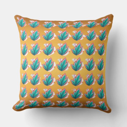 Aloe Aloe pattern succulent pattern cactus Throw Pillow