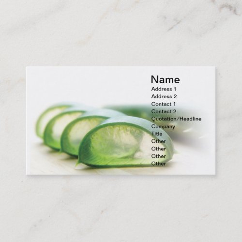 Aloe cut business card