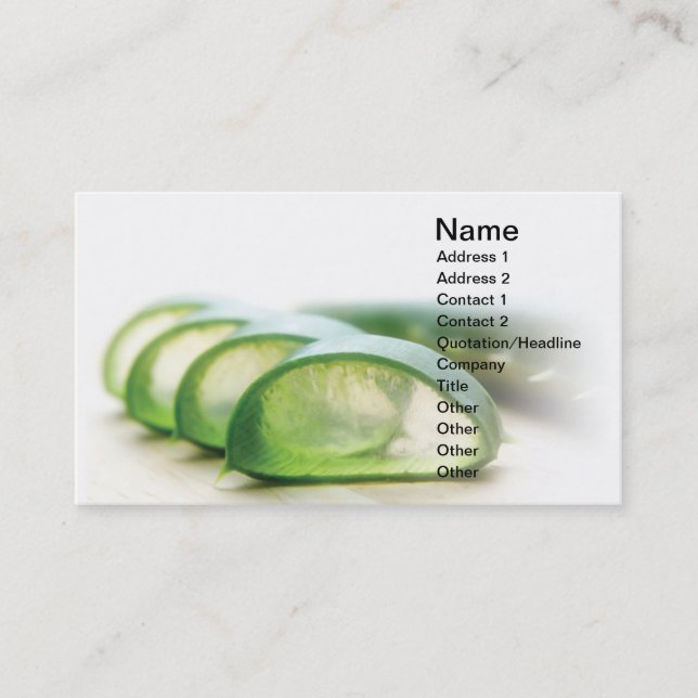 Aloe cut business card (Front)
