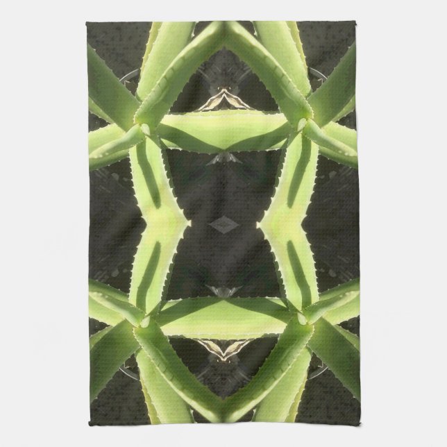 Aloe Pattern 3h Kitchen Towel (Vertical)