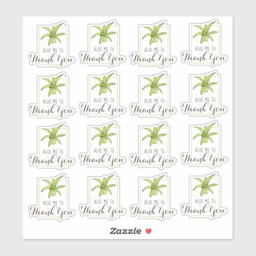 Aloe Thank You Pun  Sticker