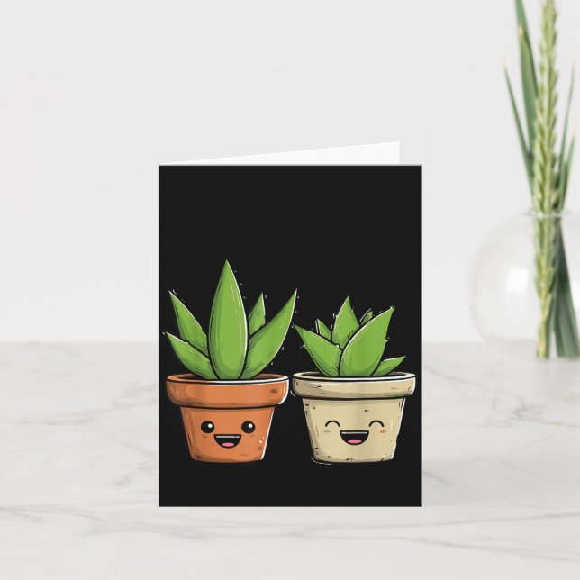 Aloe There Funny Succulent Plant Lover  Card (Front)