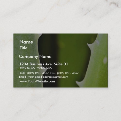 Aloe Vera Business Card