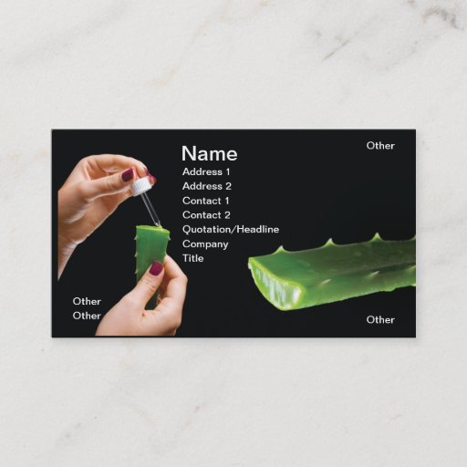 Customizable Aloe Vera Business Cards