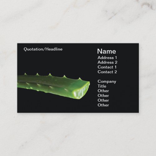 Aloe Vera Business Card