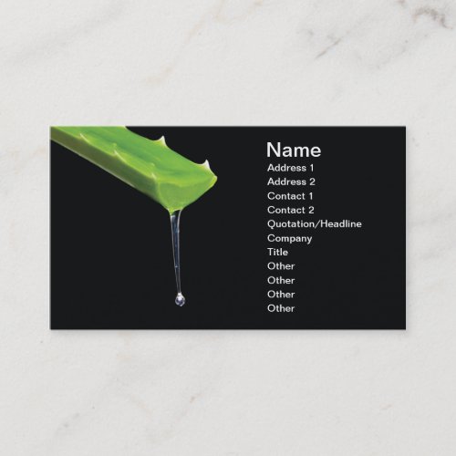 Aloe Vera gel Business Card