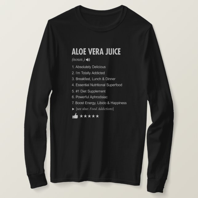 Aloe Vera Juice Definition Meaning Funny Sweatshirt, Women's, Size: Small, Black